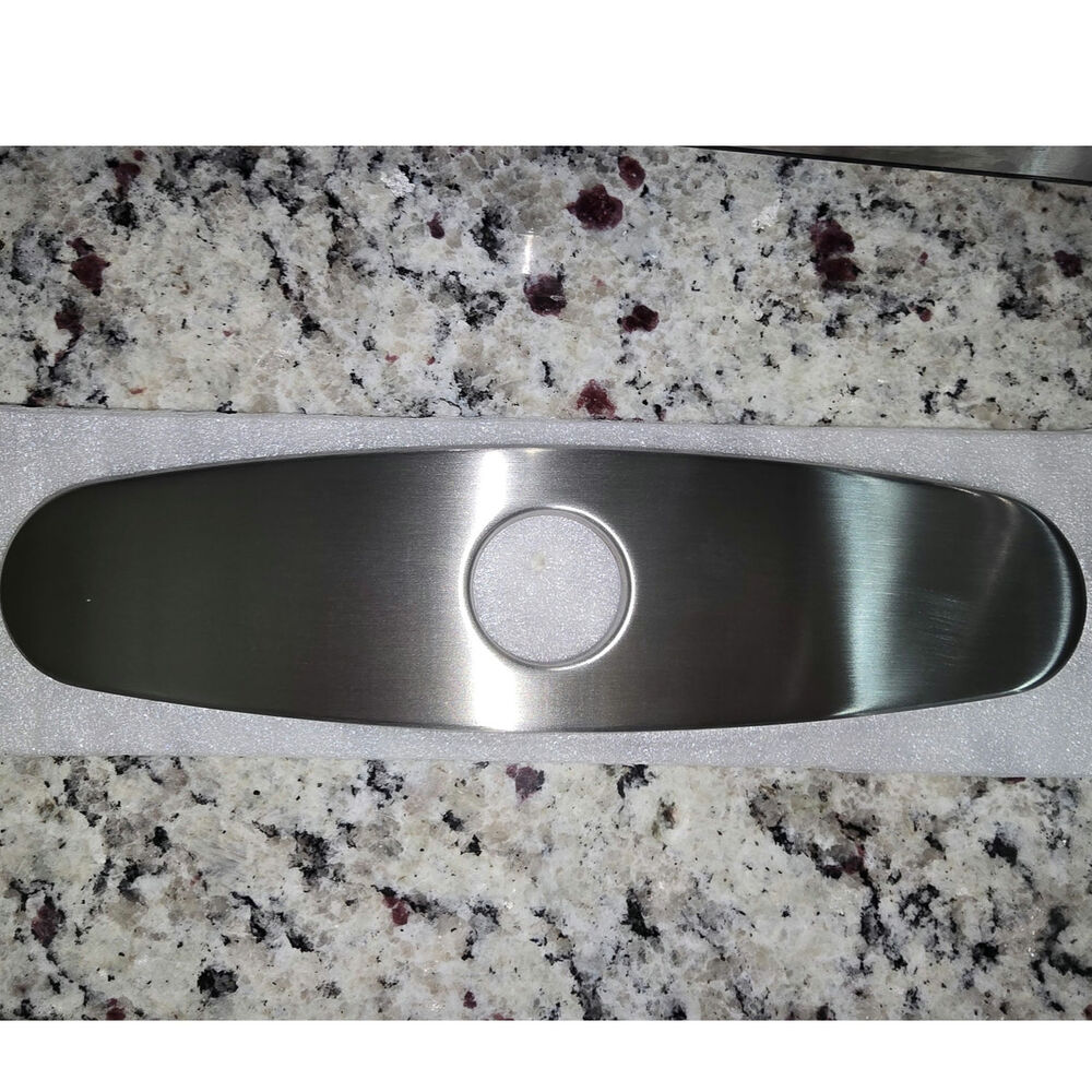 Brushed Nickel Kitchen Faucet Deck Plate nwot